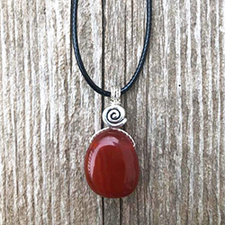 August Birthstone Carnelian Necklace