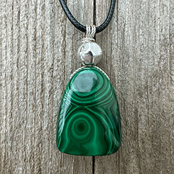 April Birthstone Malachite Necklace